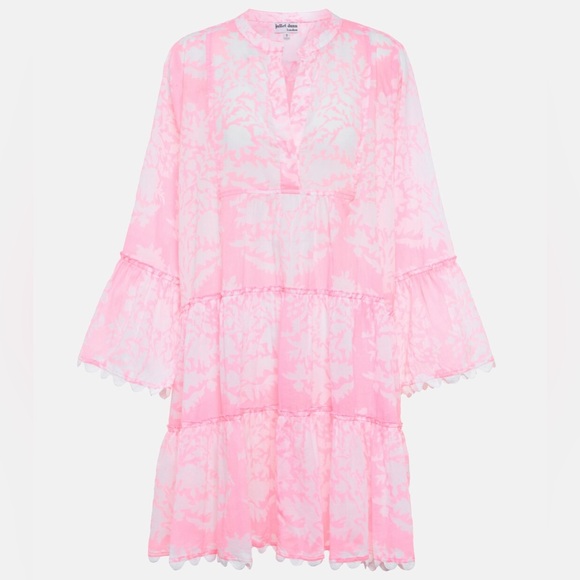 Juliet Dunn Pink Cotton Mini Dress - Picture 1 of 11
